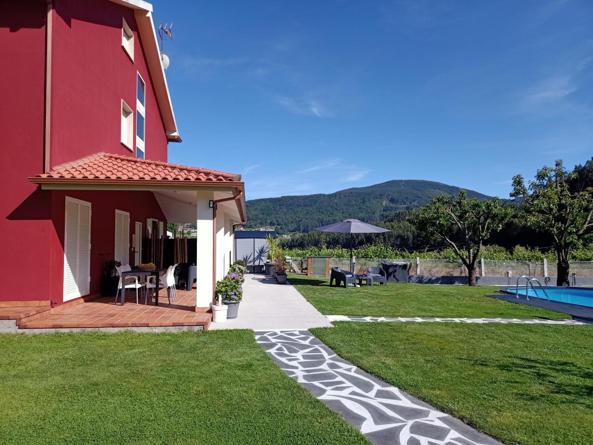 Apartamento En Bloque Vivienda Con Piscina Y Barbacoa A 15 Min De La Playa Meis Eksteriør bilde